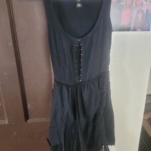 Hot Topic Black Cotton Blend Dress